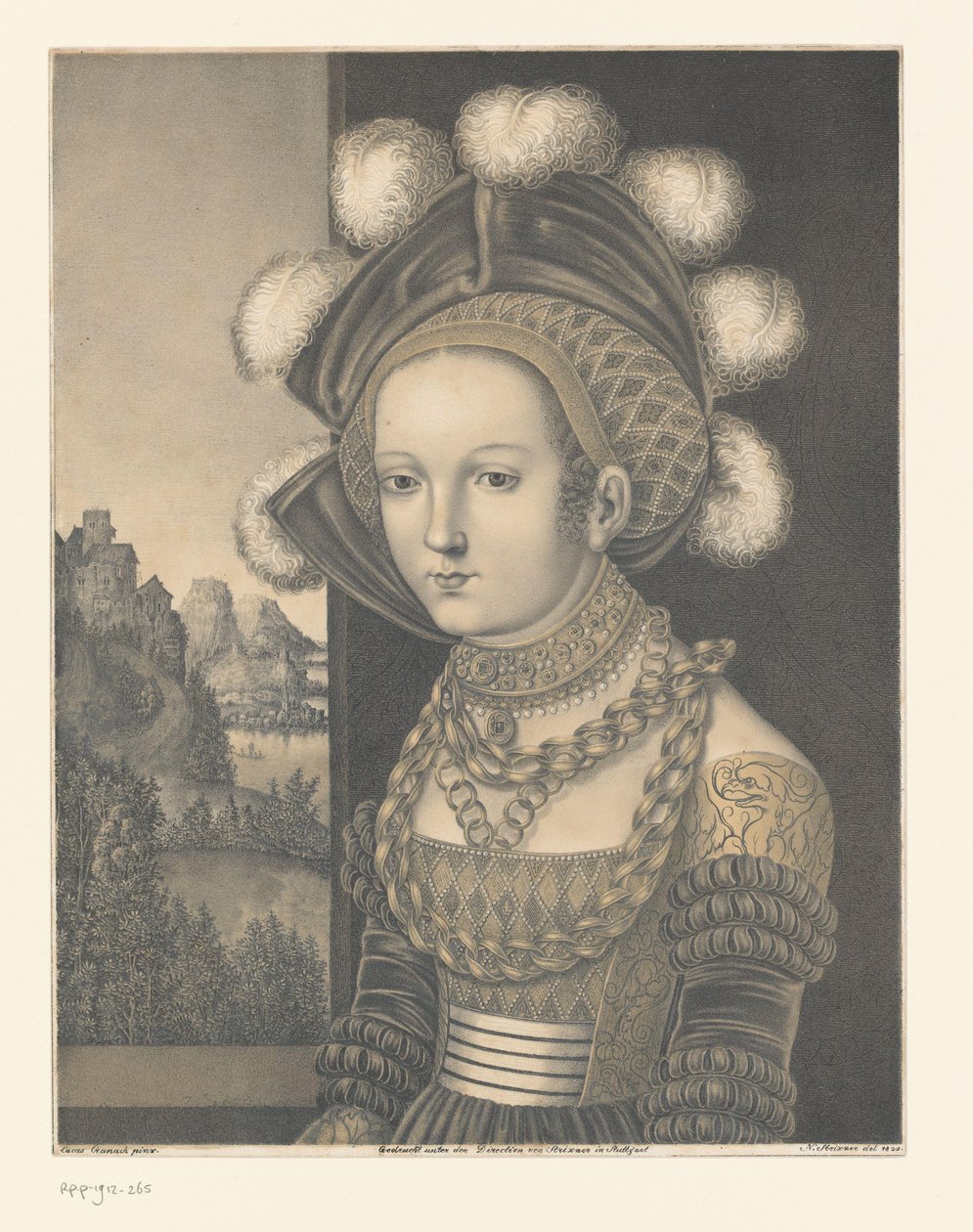 Retrato de uma mulher jovem desconhecida
Obras da colecção dos irmãos Boisserée (título da série)
Galerie des Frères Boisserée (título da série) de Johann Nepomuk Strixner