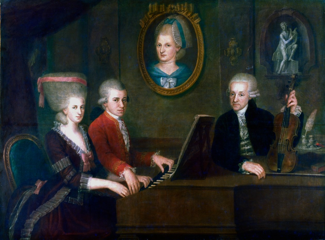 A Família Mozart, 1780-1781 de Johann Nepomuk della Croce