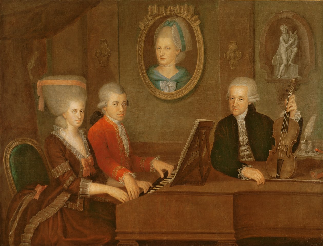 A família Mozart, 1780-81 de Johann Nepomuk della Croce