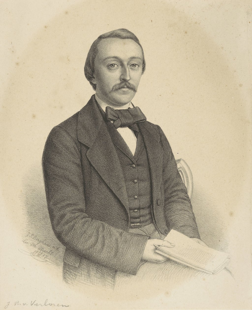 Retrato de um homem desconhecido de Johann Peter Berghaus