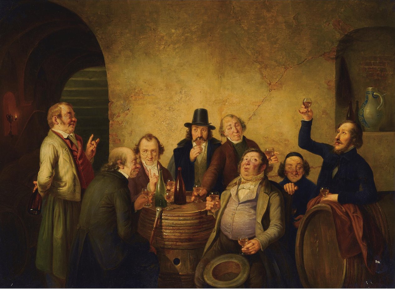 Degustação de vinho de Johann Peter Hasenclever