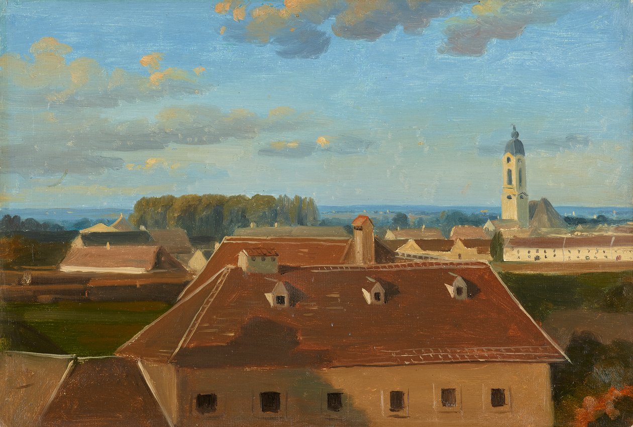 Vista sobre o Schanzel para o Augarten de Johann Peter Krafft