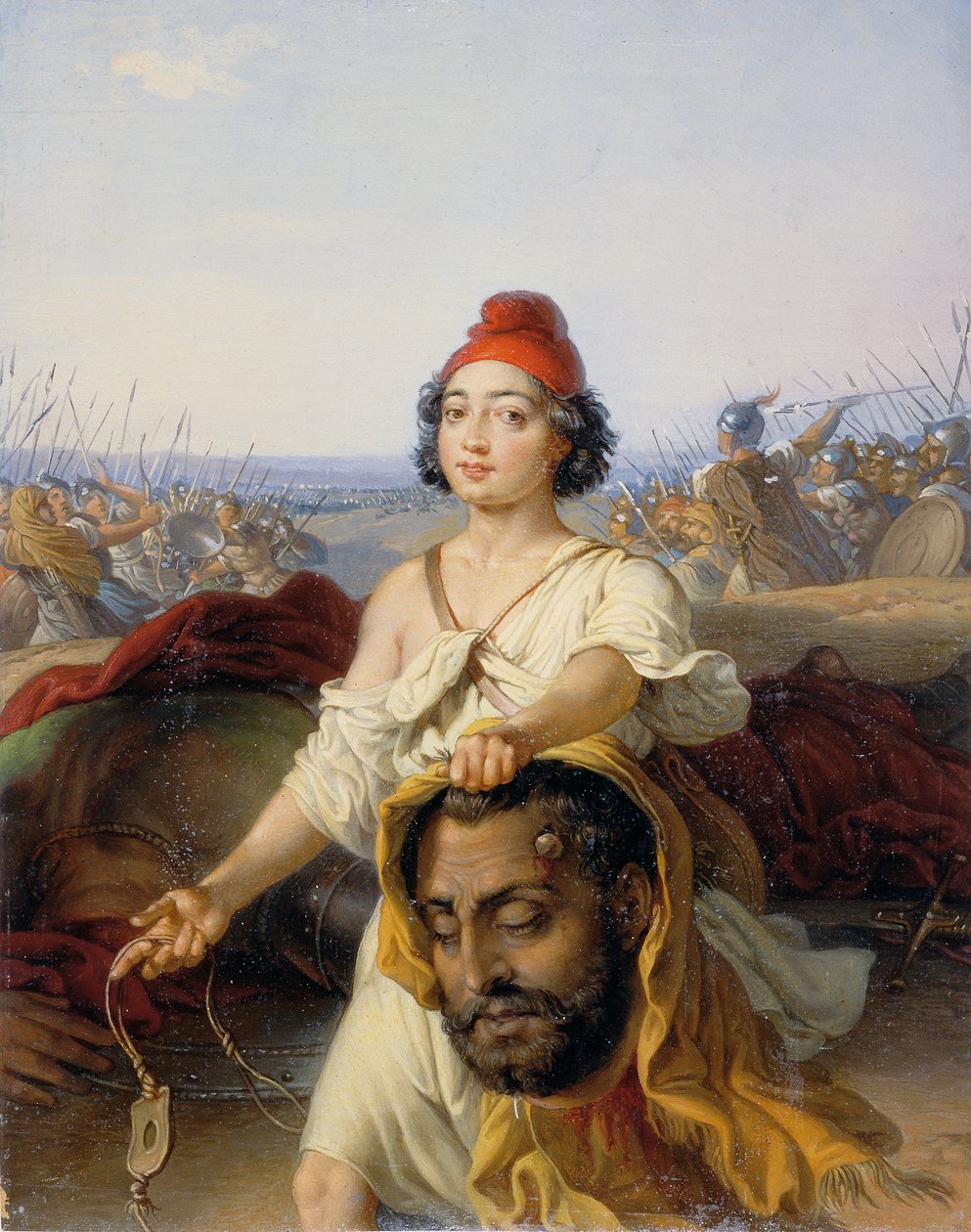 Davi com a cabeça de Golias de Johann Peter Krafft