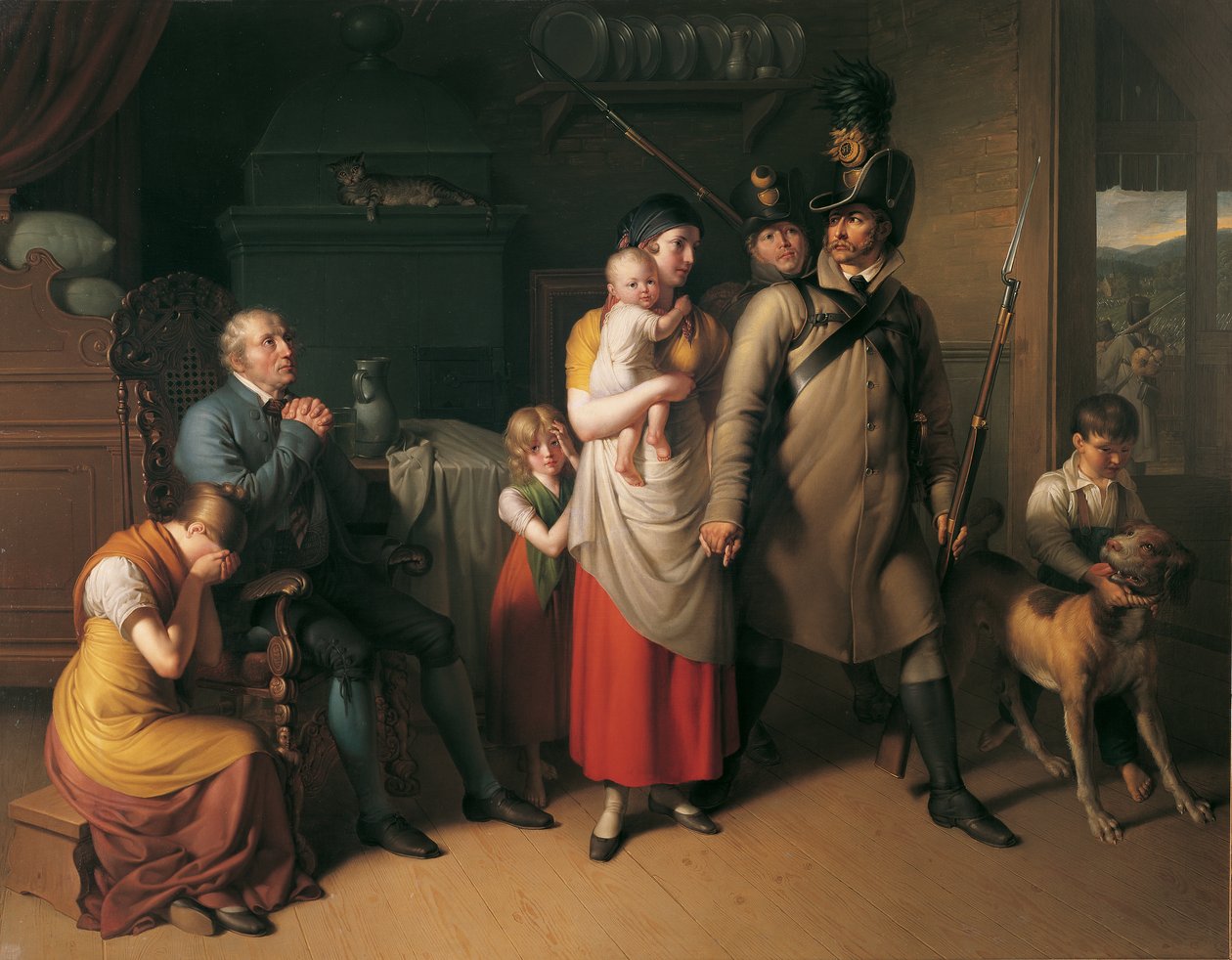 O adeus do Landwehrman de Johann Peter Krafft