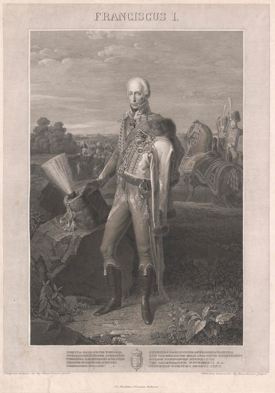 Sacro Imperador Romano-Germânico Francisco II (gravura) de Johann Peter Krafft
