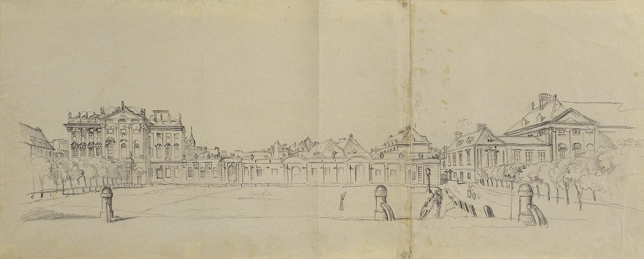 Josefstädter Glacis mit Palais Trautson de Johann Peter Krafft