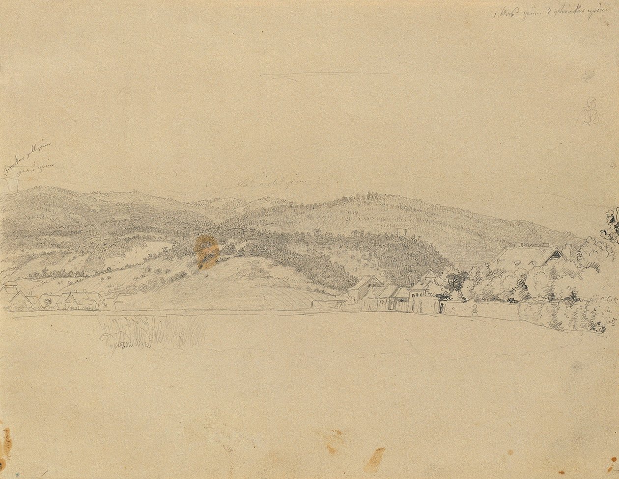 paisagem perto de Baden de Johann Peter Krafft