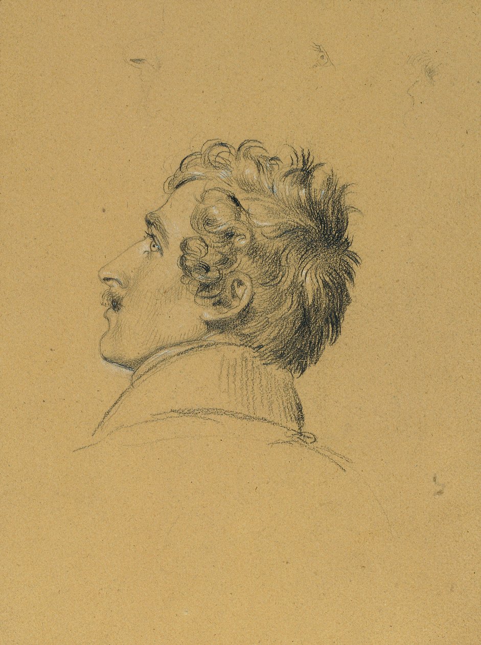 Estudo do Retrato sobre "Mudar-se para depois da Paz de Paris de Johann Peter Krafft