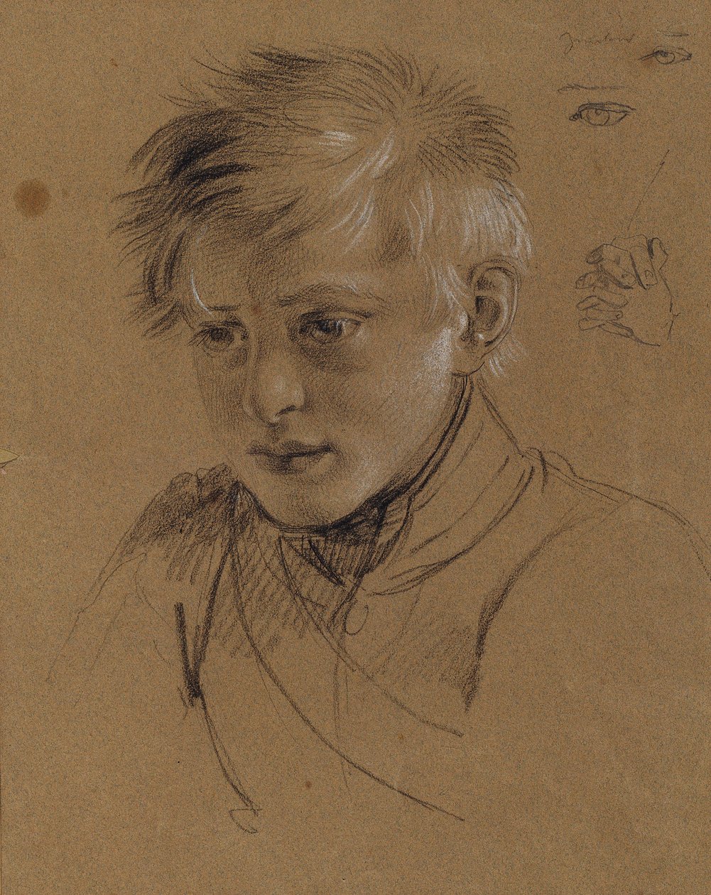 Estudo de retrato para "Arquiduque Karl com sua equipe na batalha de Aspern" de Johann Peter Krafft