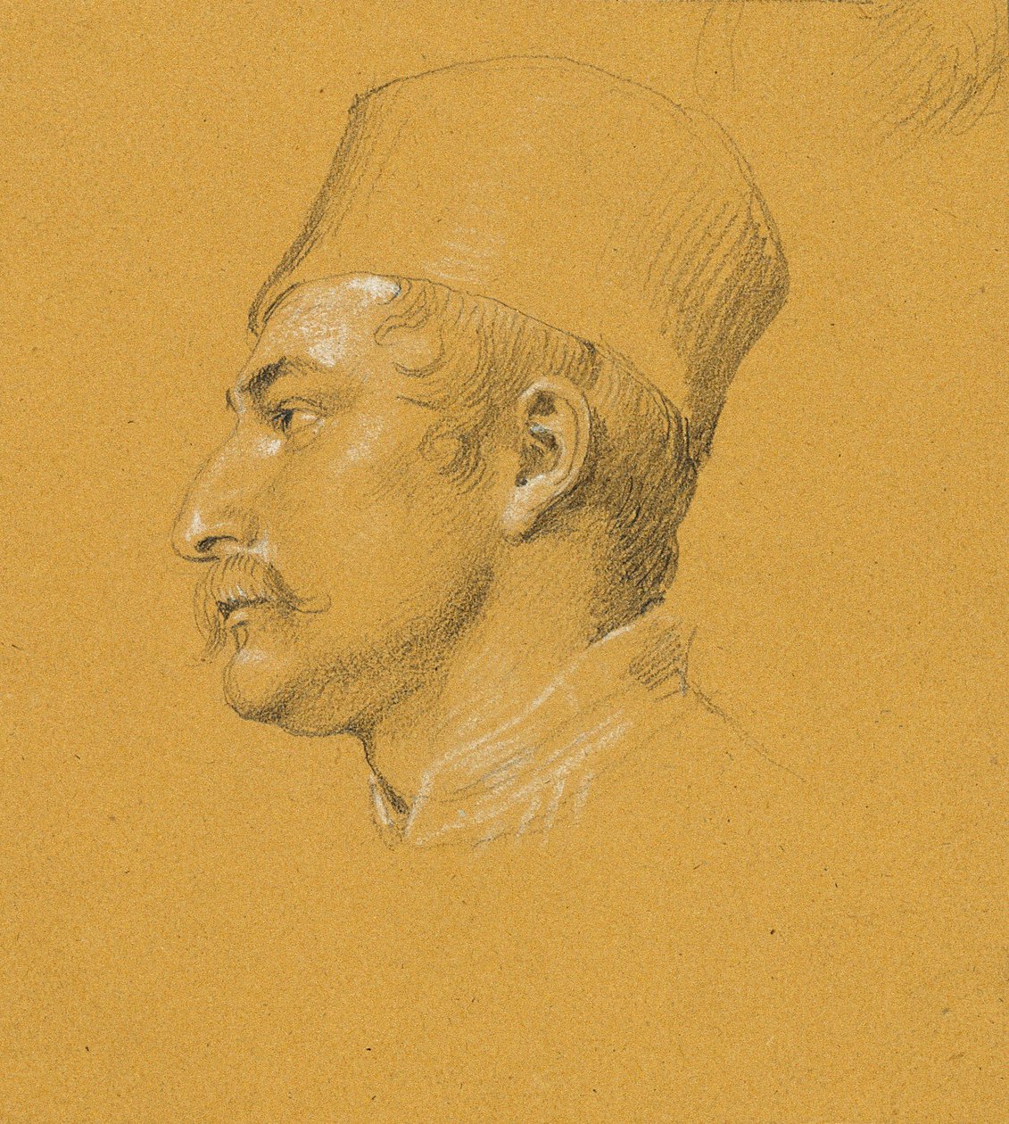 Estudo de retrato sobre o "Fracasso de Nicholas Zriny em frente da Fortaleza de Szigeth". de Johann Peter Krafft