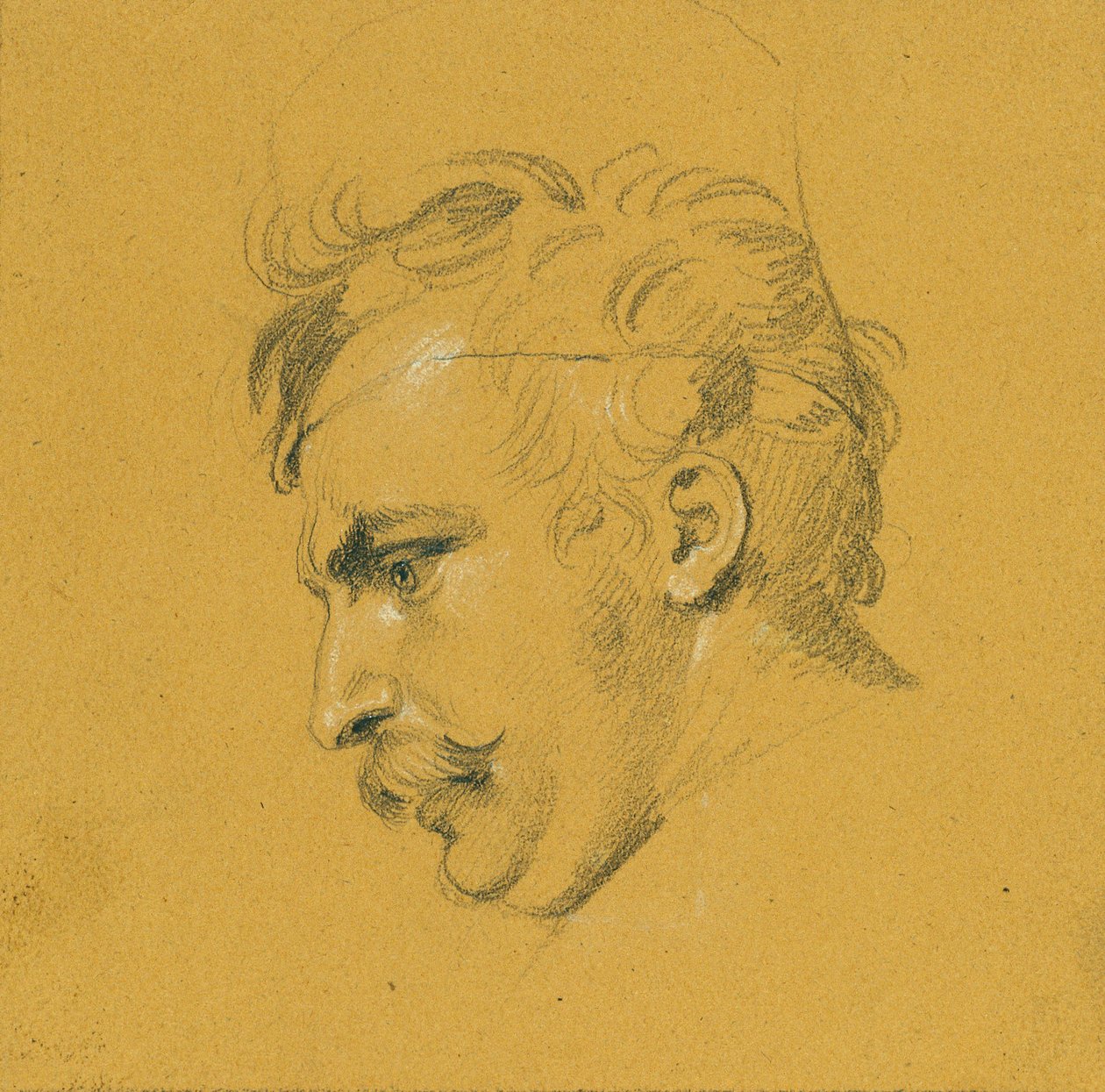 Estudo de retrato sobre o "Falha de Nikolaus Zriny em frente à Fortaleza de Szigeth" de Johann Peter Krafft