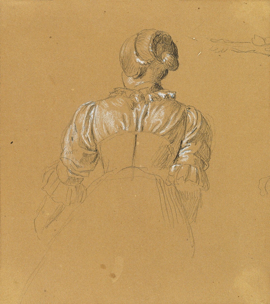 Esboço de uma garota para a "Cena da luta tirolesa pela liberdade" de Johann Peter Krafft