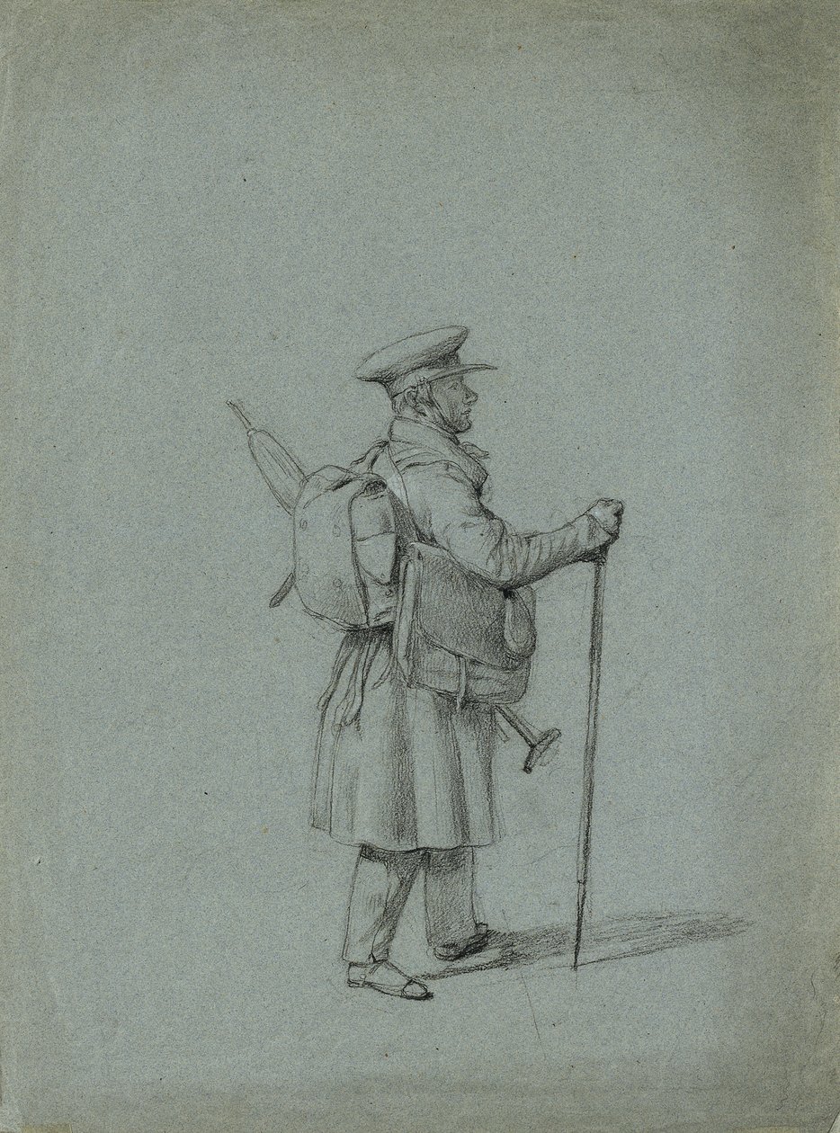 Estudo de um pintor viajante de Johann Peter Krafft