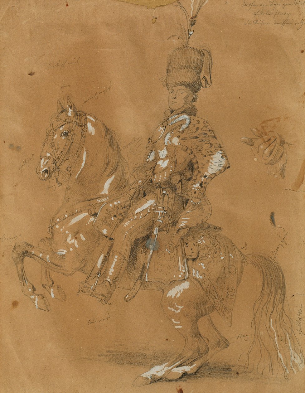 Theodor Aron de Bistra a cavalo de Johann Peter Krafft