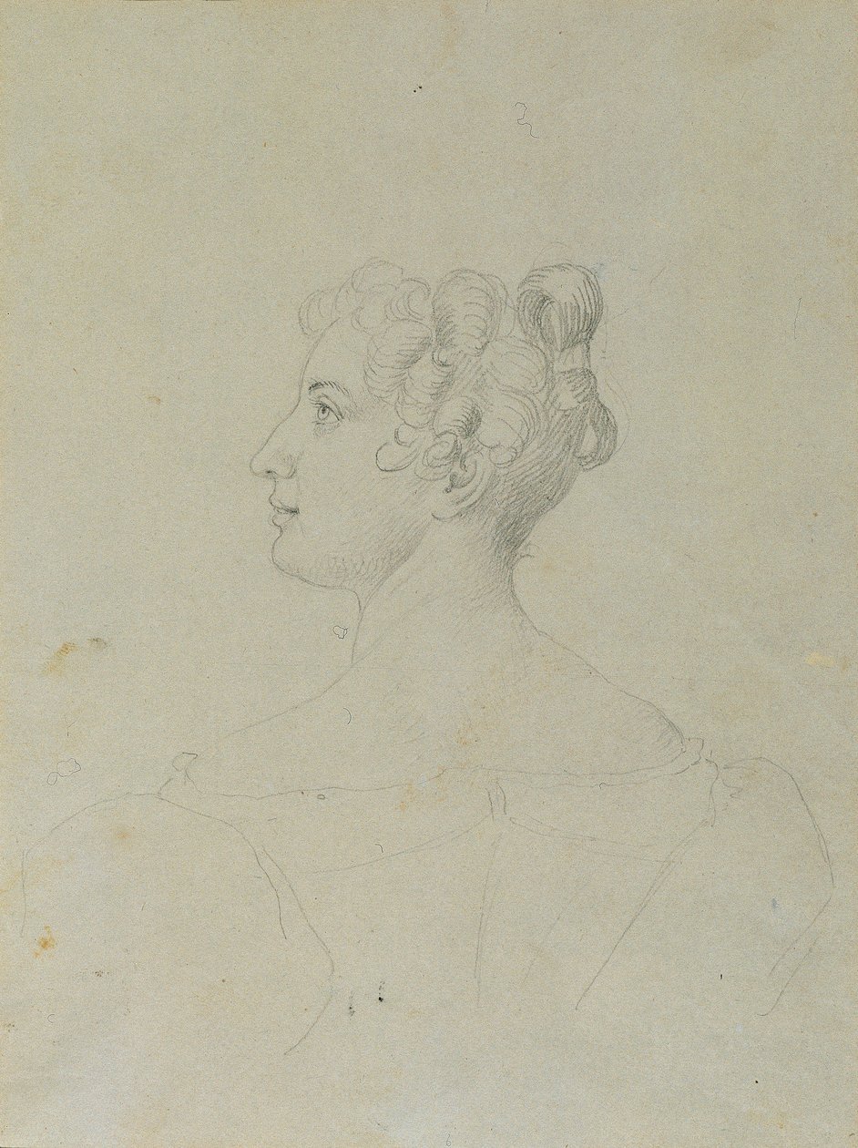 Estudo do retrato feminino de Johann Peter Krafft