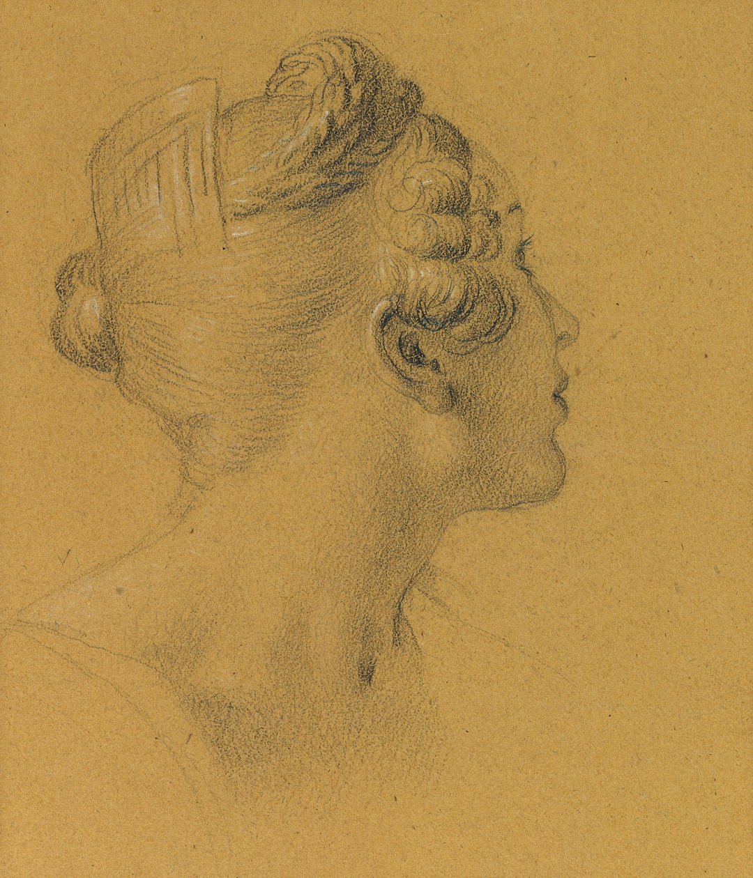 Estudo feminino para os murais no Hofburg de Johann Peter Krafft