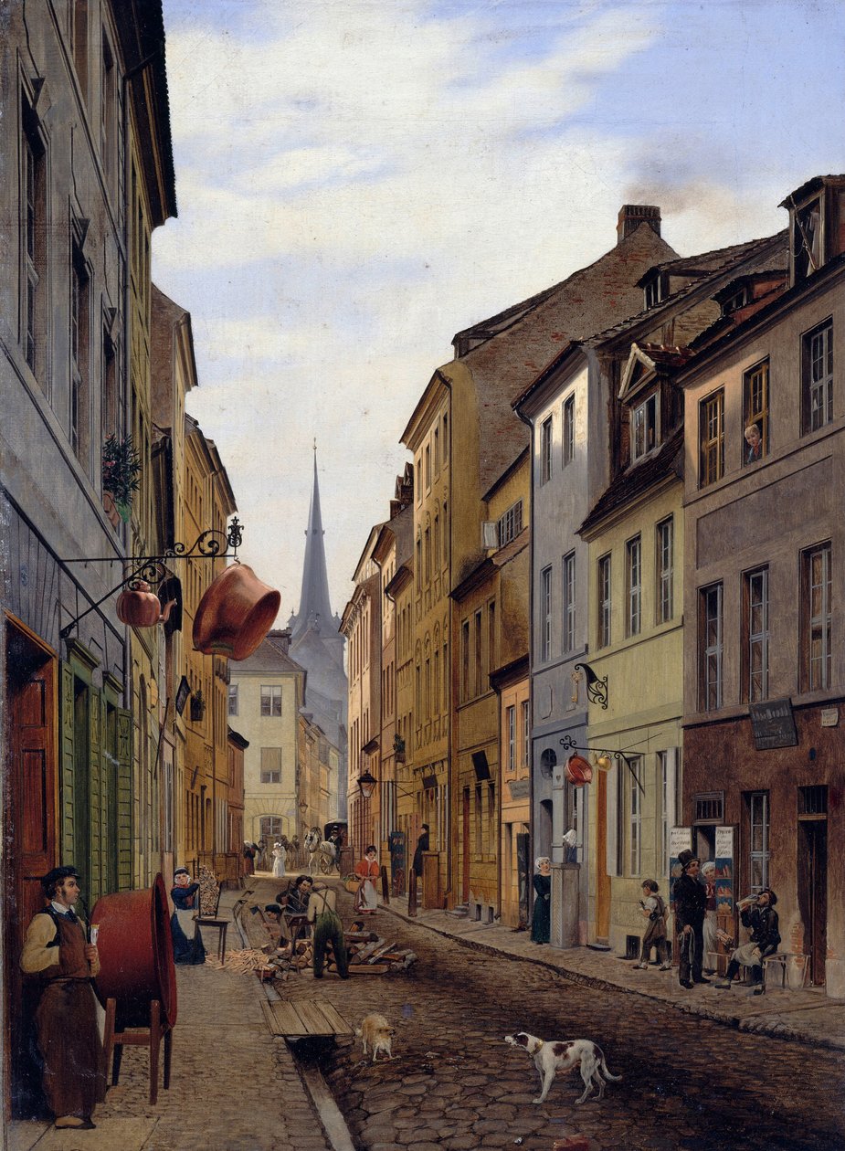 A Parochialstraße, 1831 de Johann Philipp Eduard Gaertner
