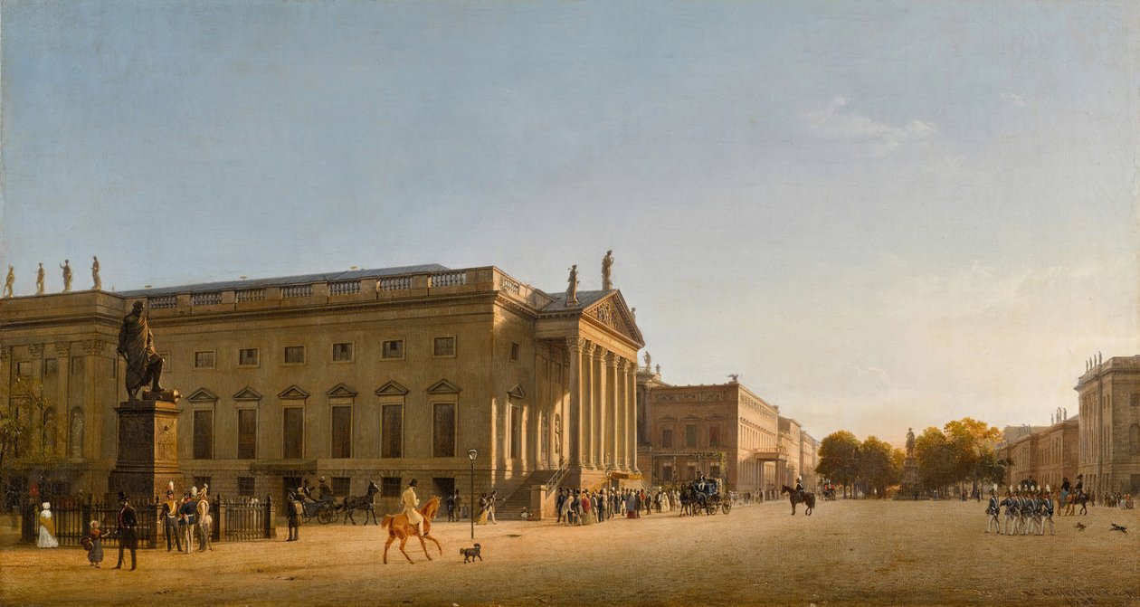 A Ópera Real, Unter Den Linden, 1845. de Johann Philipp Eduard Gaertner