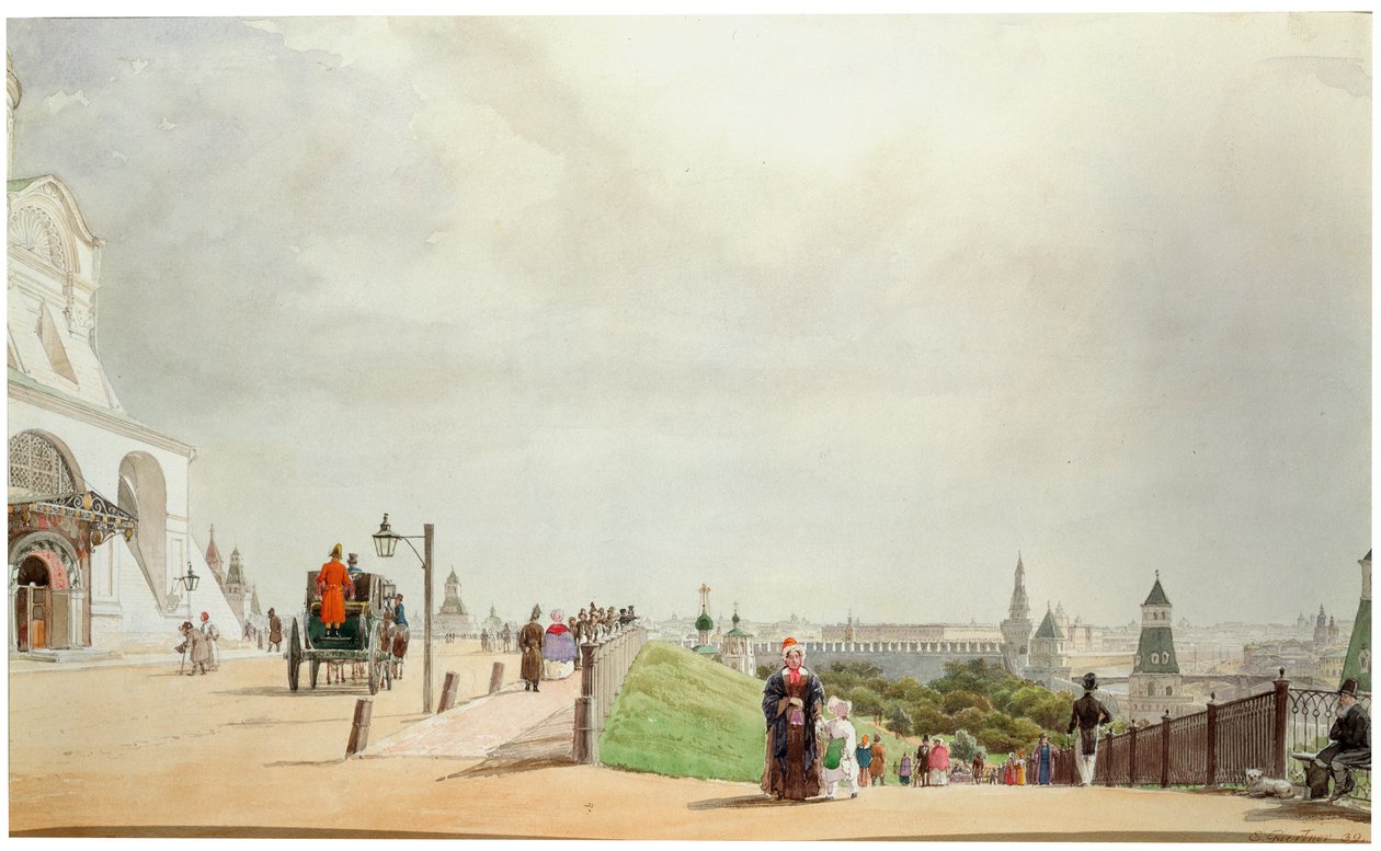 No Kremlin de Moscou, 1839. de Johann Philipp Eduard Gartner