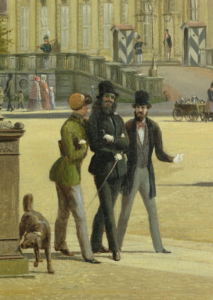 Nova Casa de Guardas, Arsenal, Palácio dos Príncipes e Castelo em Berlim, 1849 (detalhe) (ver também 146470) de Johann Philipp Eduard Gartner