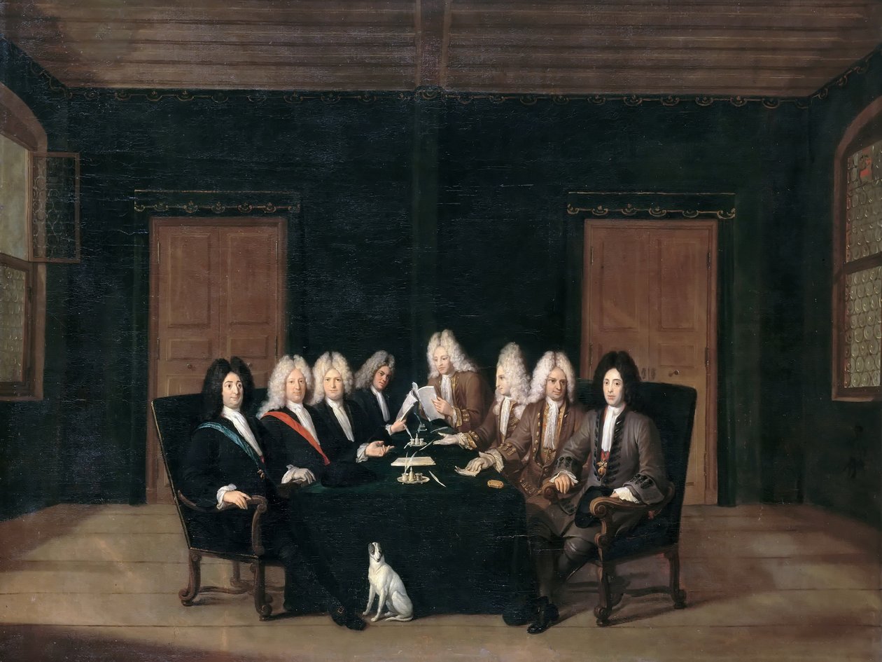 Os emissários do congresso de paz de Baden em 7 de setembro de 1714 de Johann Rudolf Huber