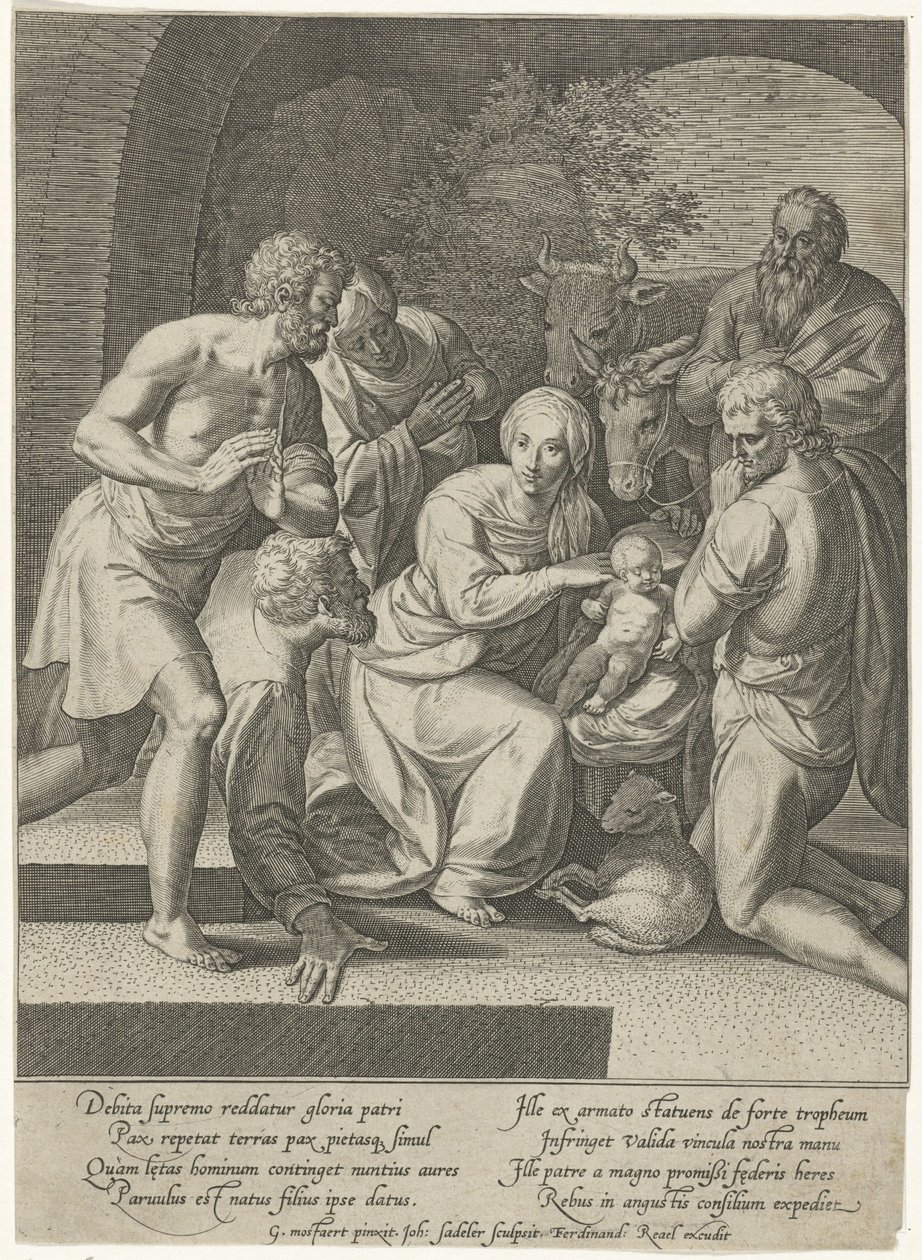 Adoração dos Pastores em nicho de Johann Sadeler (I)