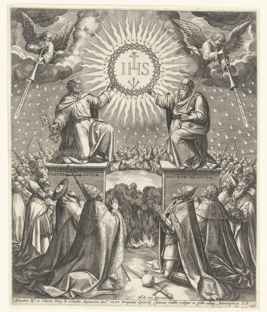Adoração do monograma de Cristo de Johann Sadeler (I)