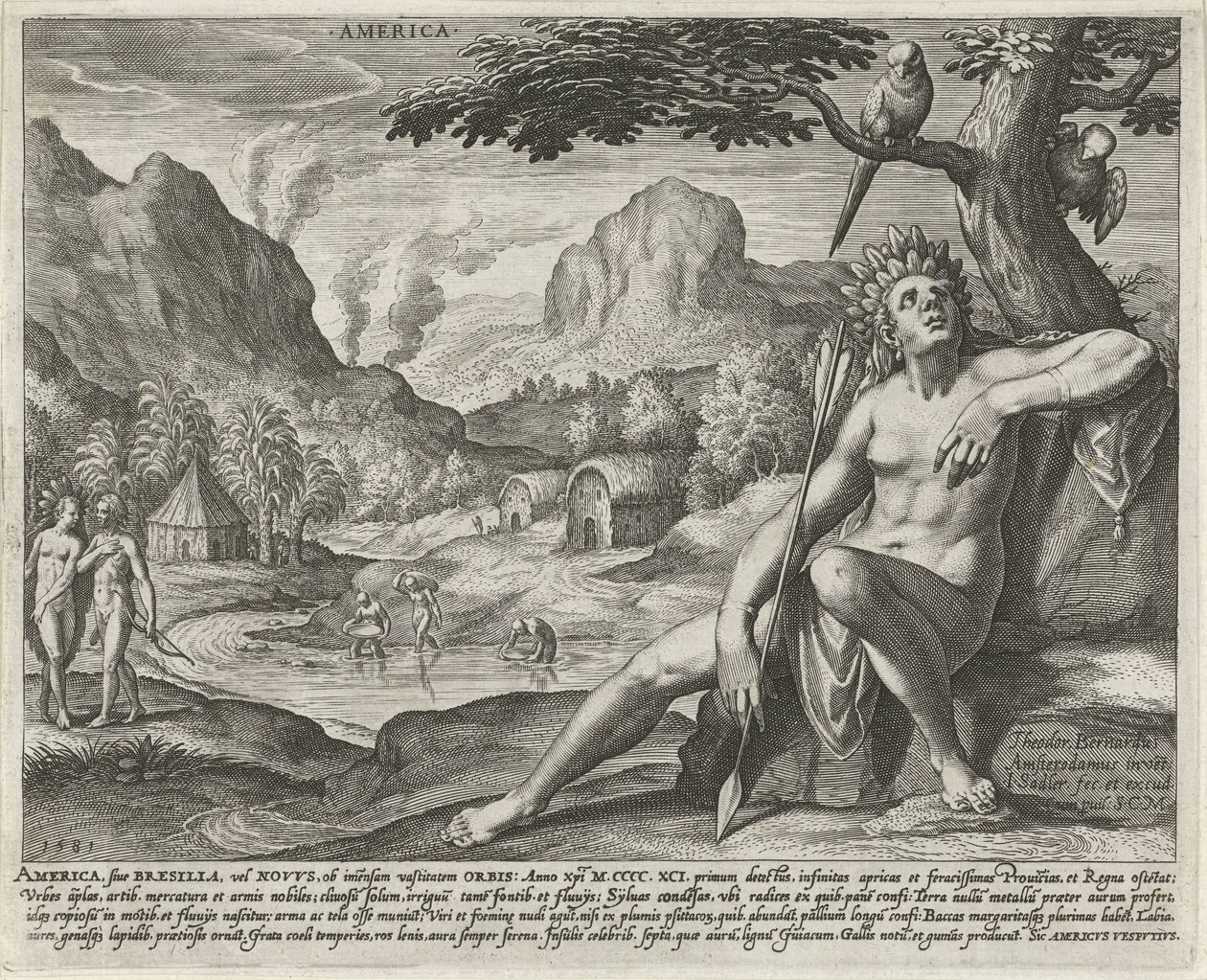 América América (título no objeto) Os quatro continentes (título da série) de Johann Sadeler (I)