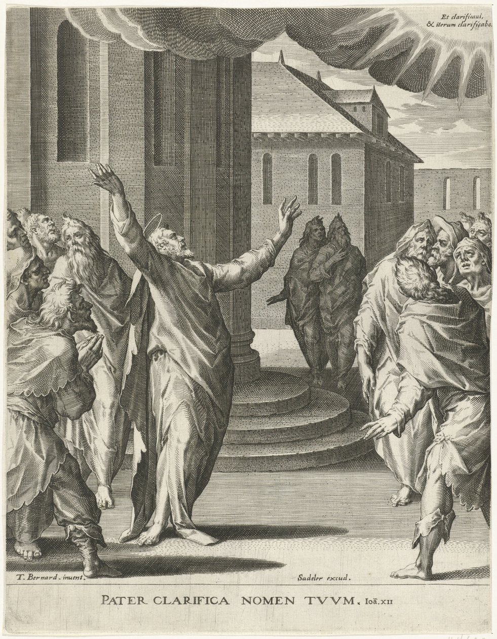 Cristo reza a Deus
A verdade da mensagem de Cristo (título da série) de Johann Sadeler (I)