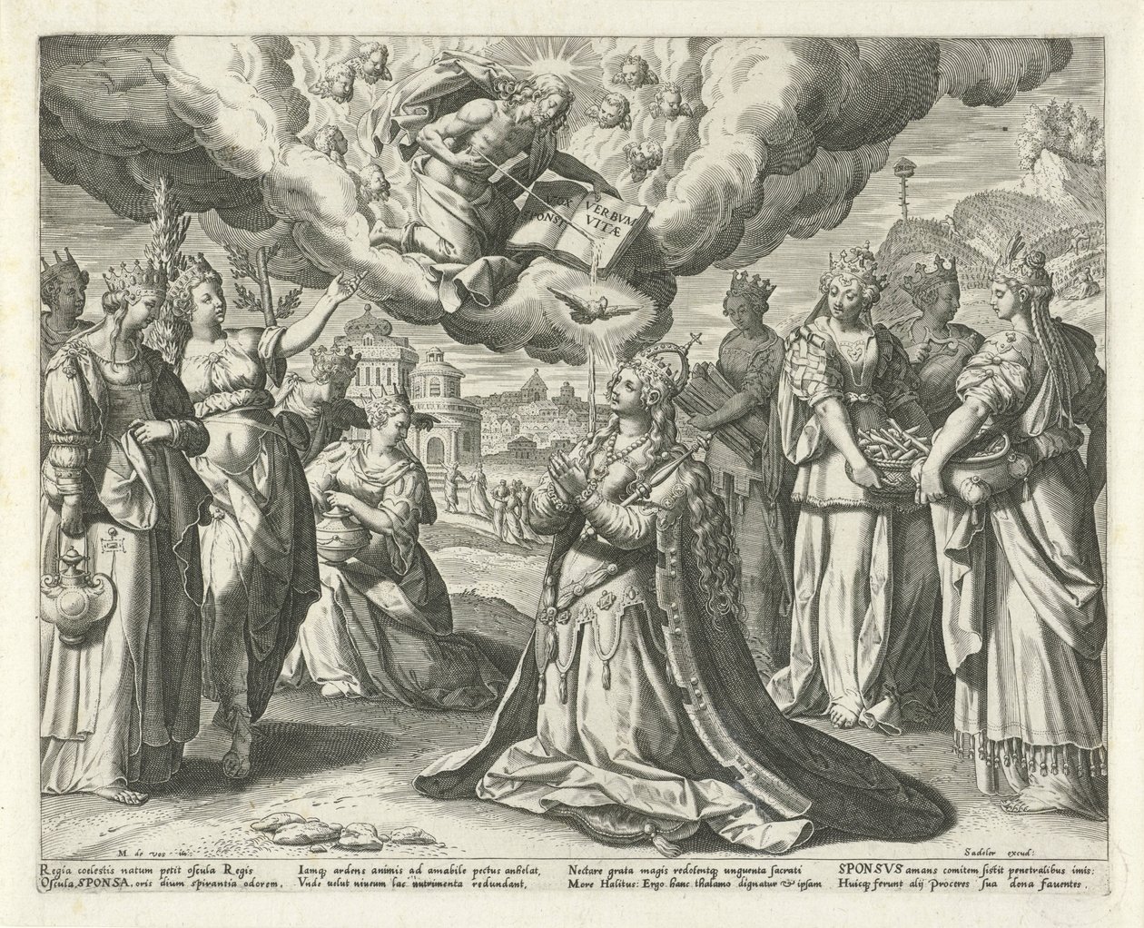 Cristo dá o seu sangue à sua noiva
Canção de Salomão (título da série)
Canticum Canticorum (título da série) de Johann Sadeler (I)