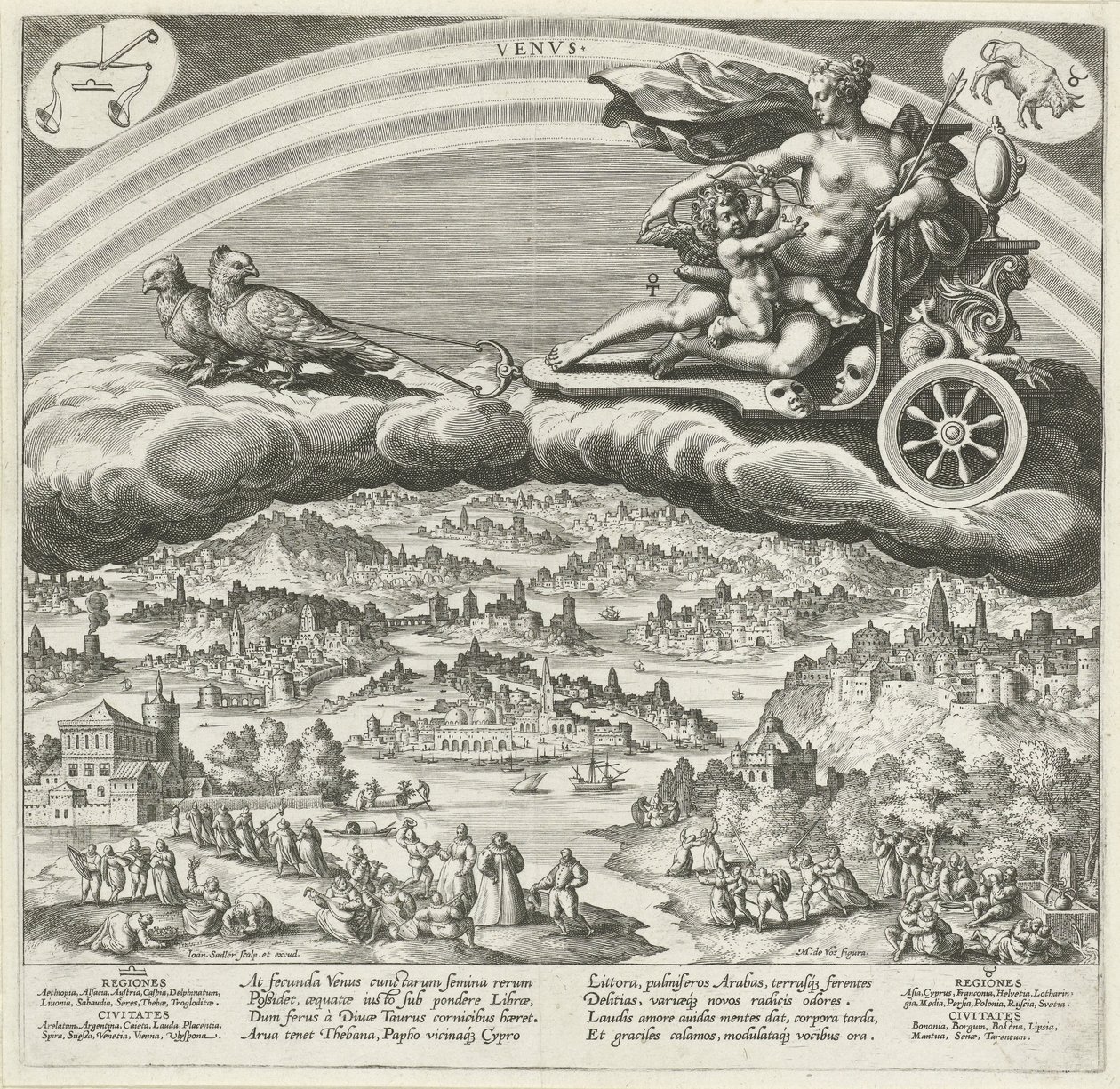 O planeta Vénus e a sua influência sobre o mundo
Os sete planetas (título da série)
Planetarum effectus et eorum in signis zodiaci (título da série) de Johann Sadeler (I)