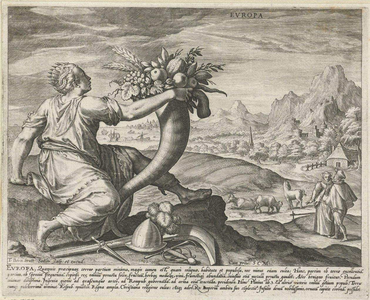 Europa
Evropa (título sobre o objecto)
Os quatro continentes (título da série) de Johann Sadeler (I)