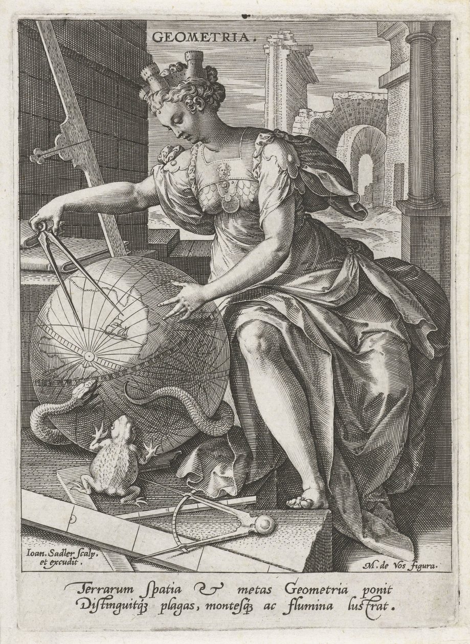Geometria Geometria (título no objeto) As sete artes liberais (artes liberales) (título da série) de Johann Sadeler (I)