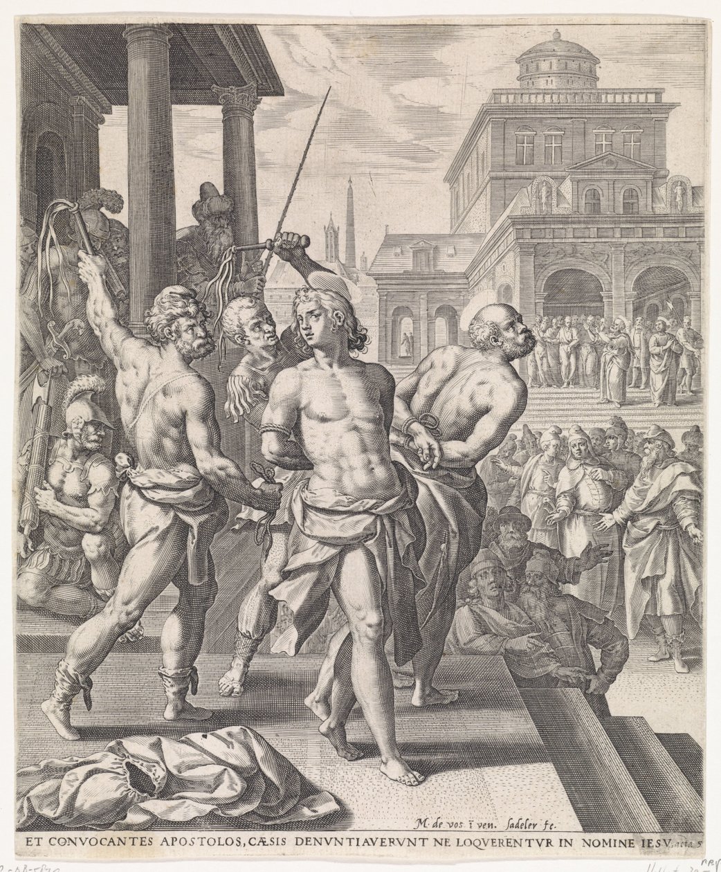 A flagelação dos apóstolos
Actos dos Apóstolos (título da série) de Johann Sadeler (I)