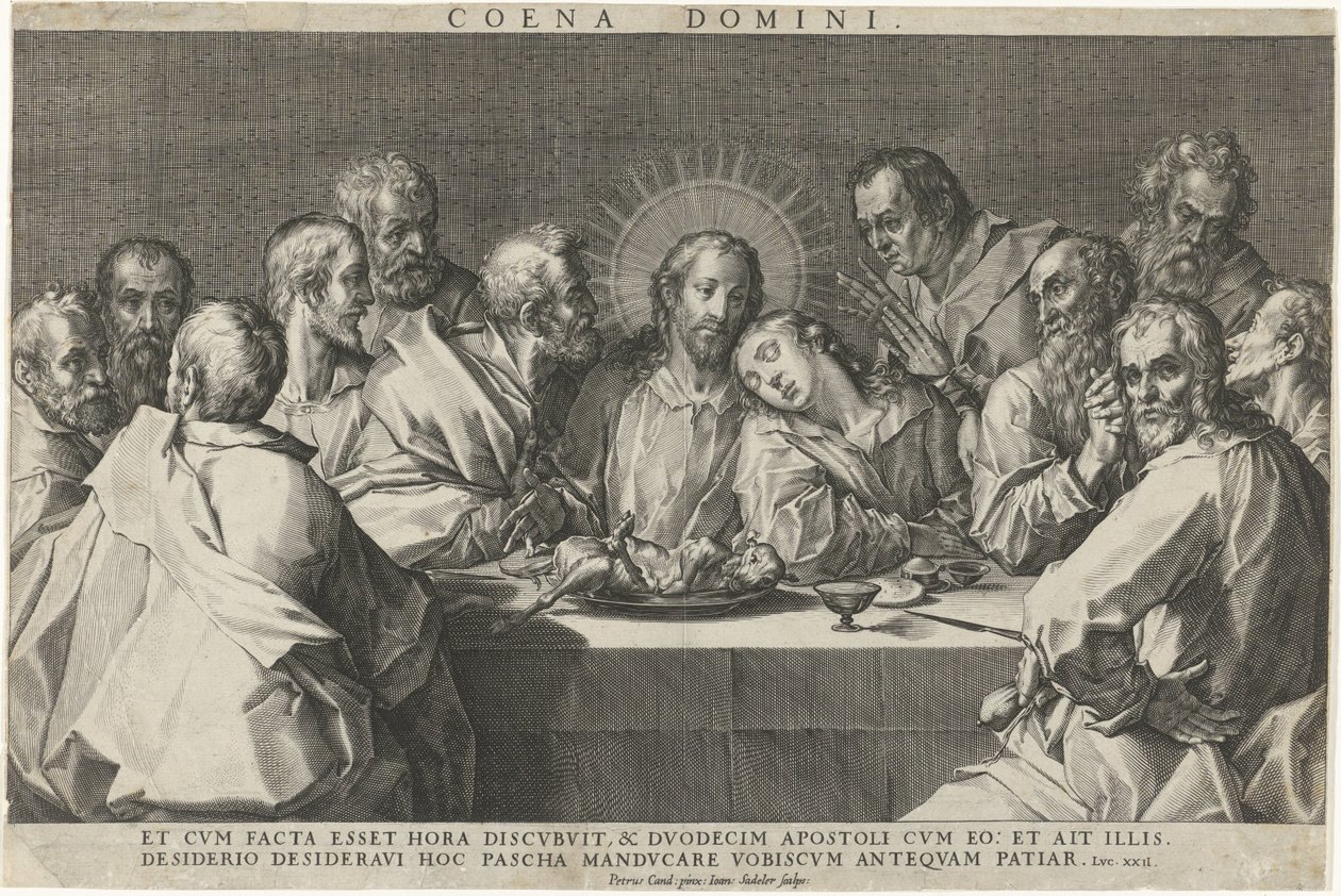 Última Ceia Coeni domini (título no objeto) de Johann Sadeler (I)