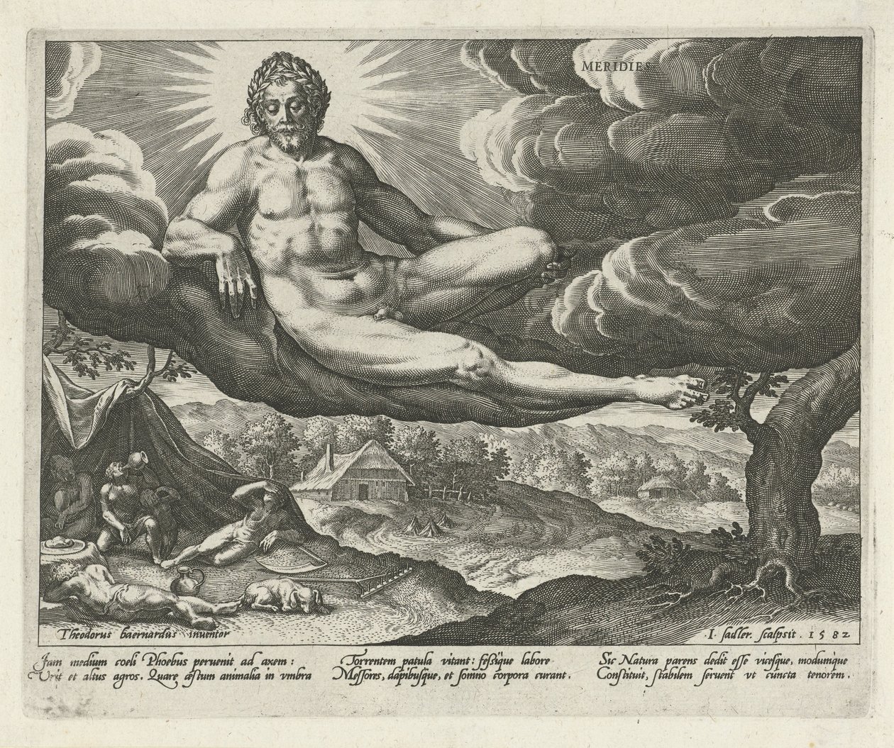Tarde Meridies (título no objeto) As Quatro Partes do Dia (título da série) de Johann Sadeler (I)