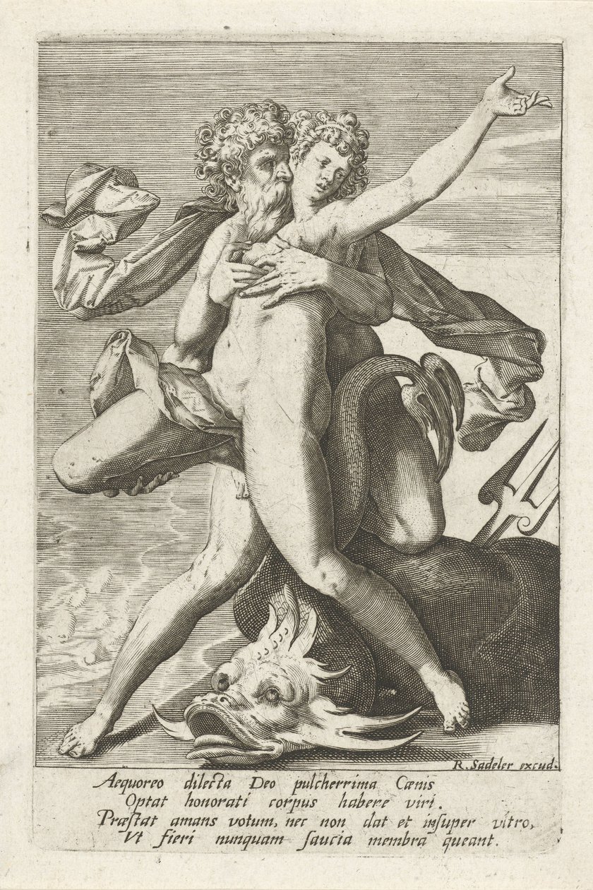 Neptuno repousa em Caenis de Johann Sadeler (I)