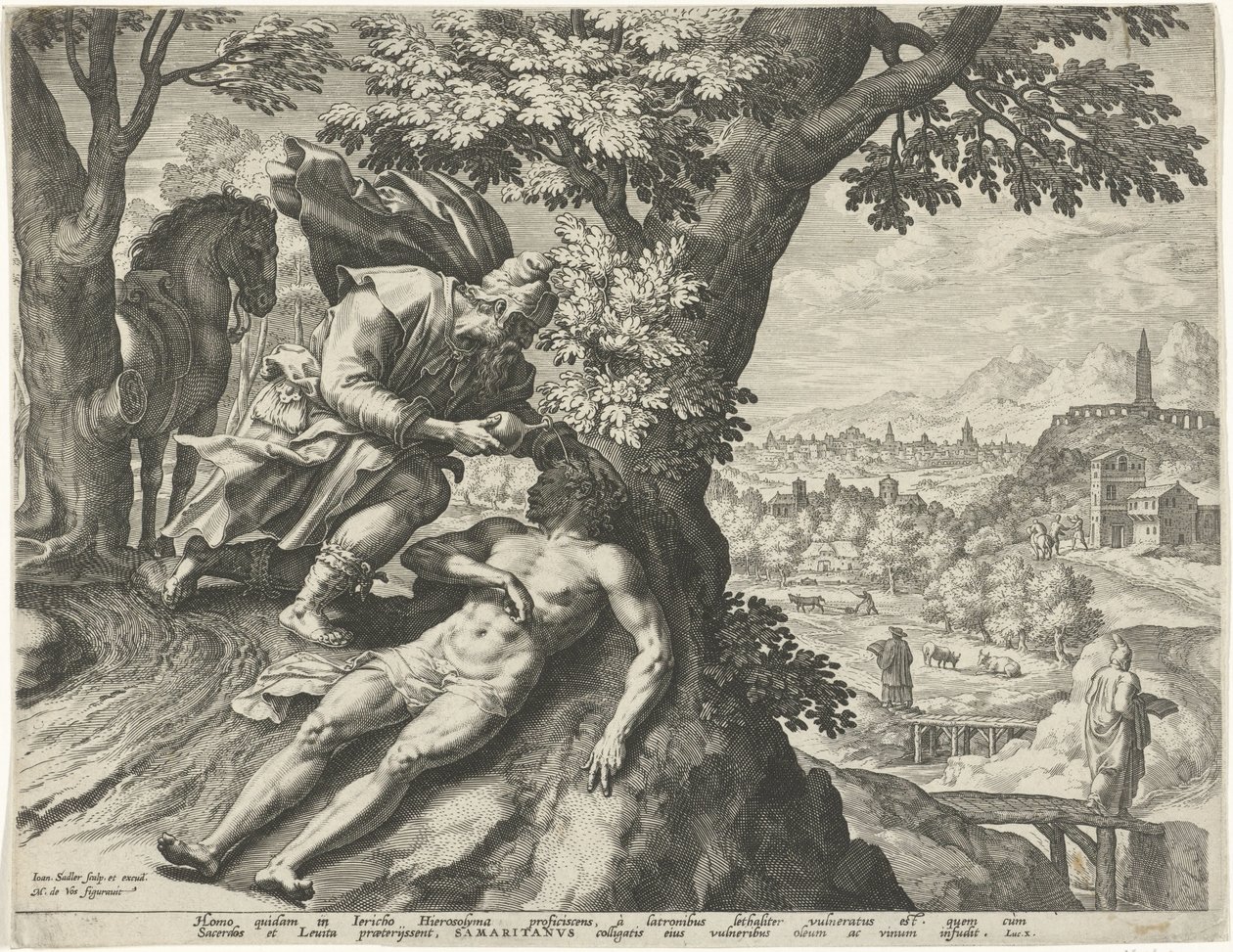 Parábola do Bom Samaritano de Johann Sadeler (I)