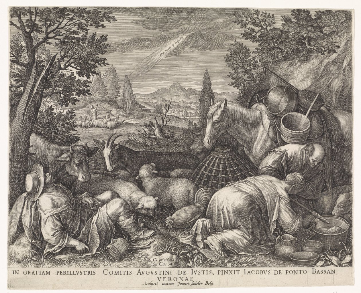 Chamada de Abraão de Johann Sadeler (I)