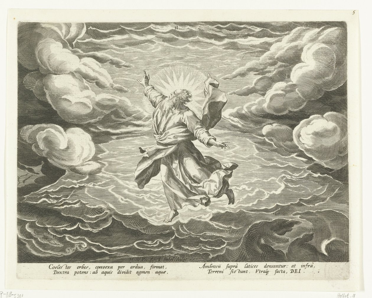 Criação do céu e da água
Criação do mundo (título da série) de Johann Sadeler (I)