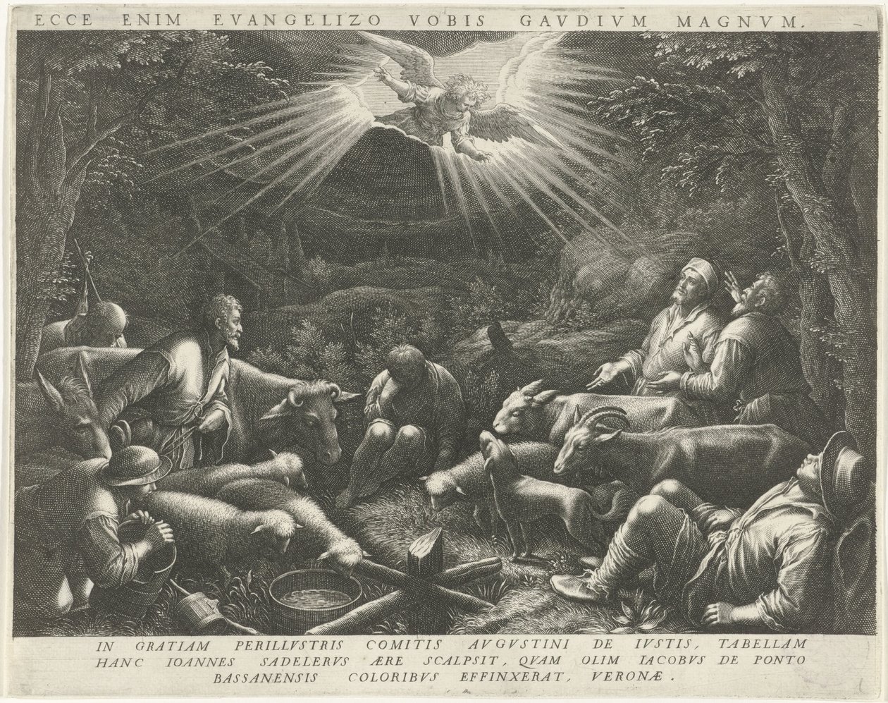 Proclamação aos pastores de Johann Sadeler (I)