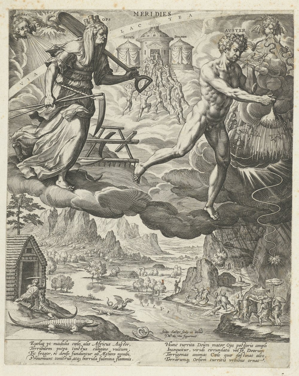 Vento Sul
Meridies (título sobre o objecto)
Os quatro ventos (título da série) de Johann Sadeler (I)