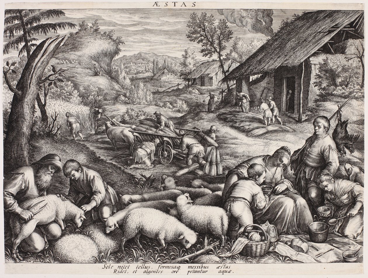 O verão - Aestas (As quatro estações) de Johann Sadeler I