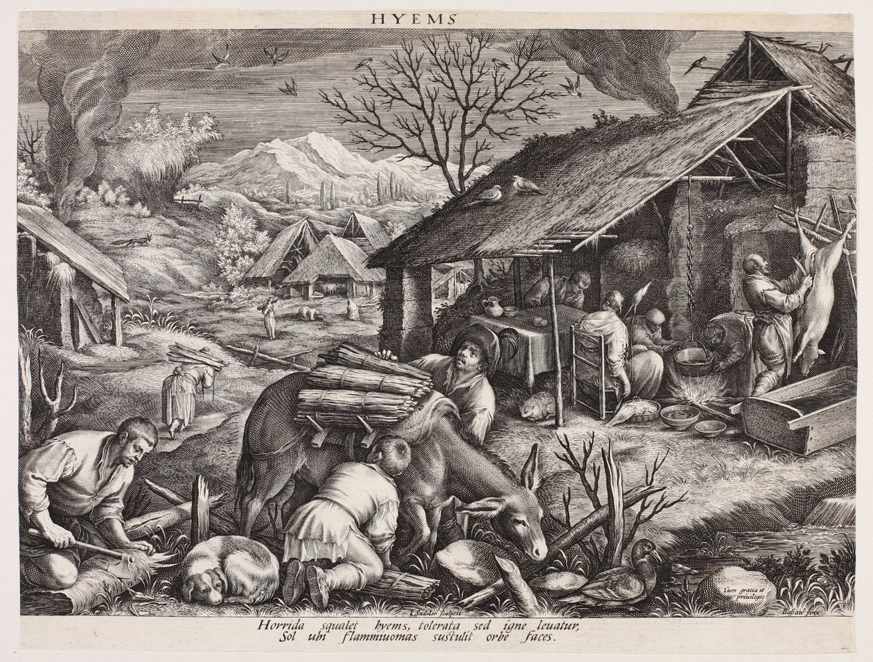 O inverno - Hyems (As Quatro Estações) de Johann Sadeler I