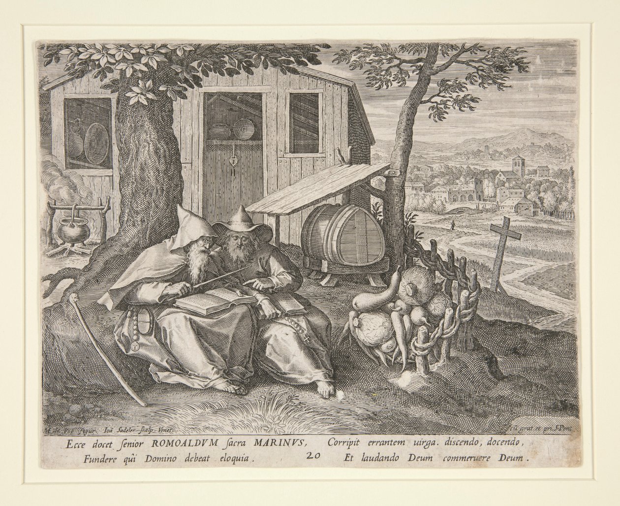 Santos Romuald e Marinus (de Oraculum Anachoreticum, 20) de Johann Sadeler I