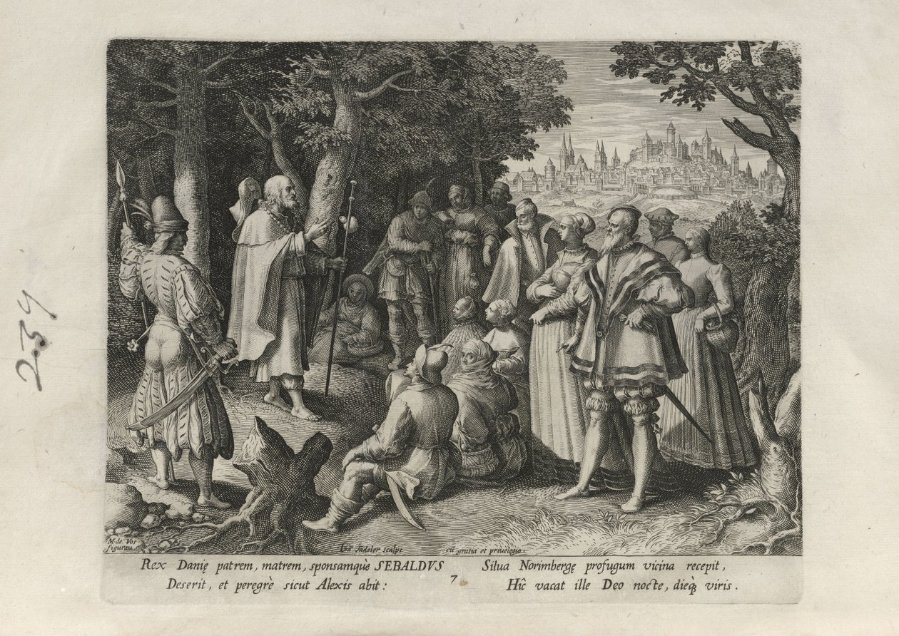 Sebaldus, n.º 7 de 25 da série «Trophaeum Vitae Solitariae» (Eremitas Masculinos) de Johann Sadeler I