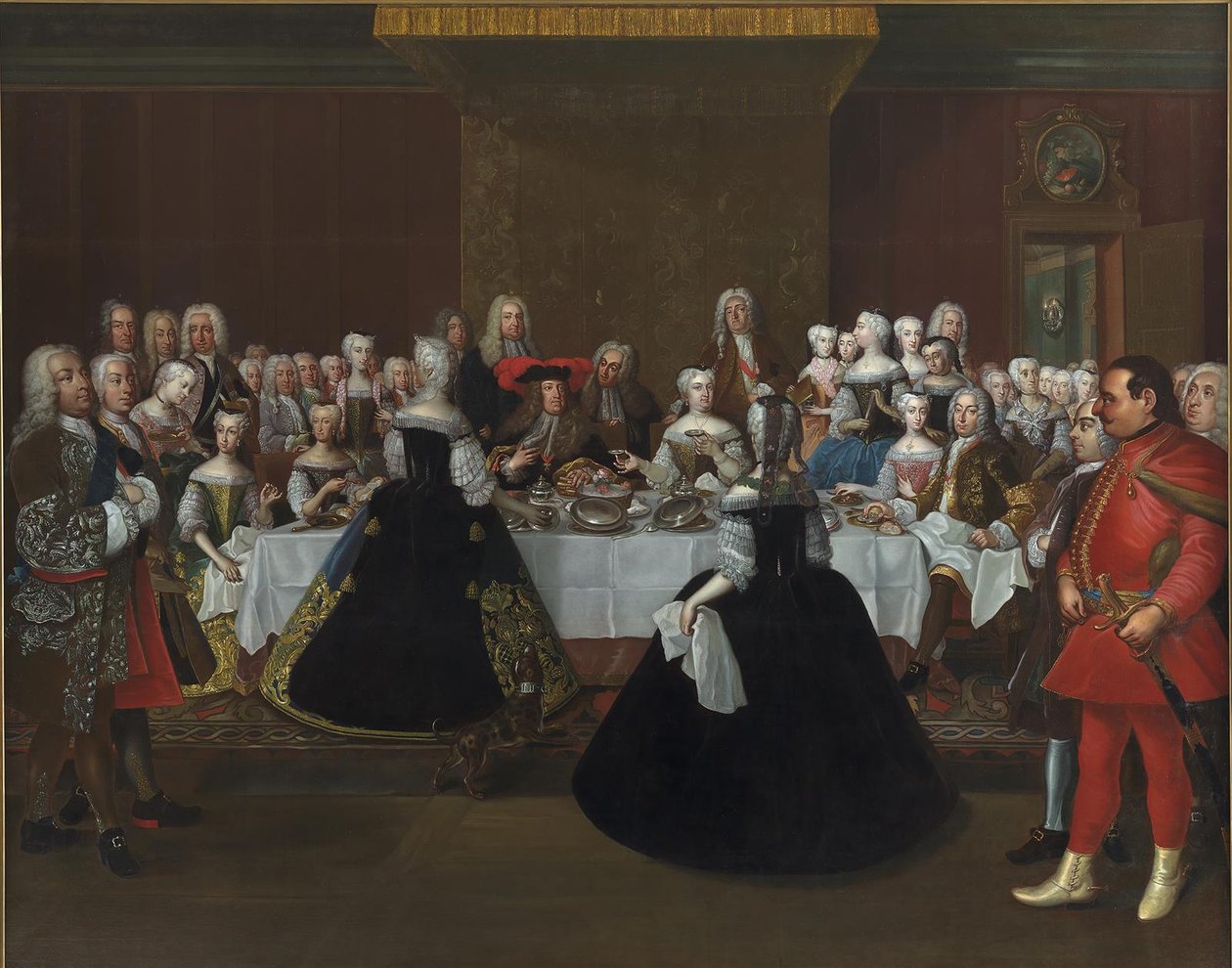 Um banquete na corte do imperador alemão Carlos VI de Johann Salomon Wahl