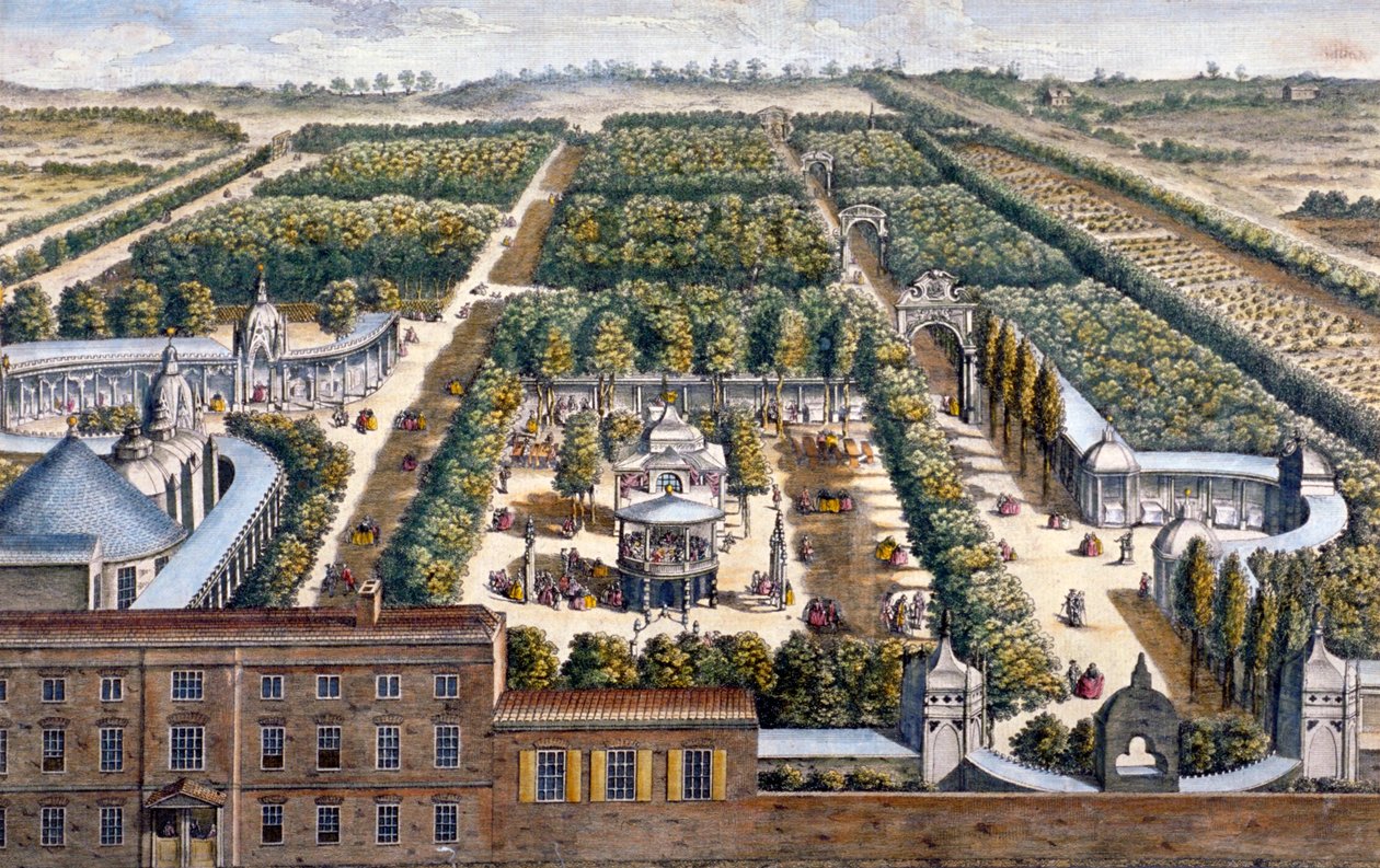 Vauxhall Gardens, Lambeth, Londres, 1751. de Johann Sebastian Muller