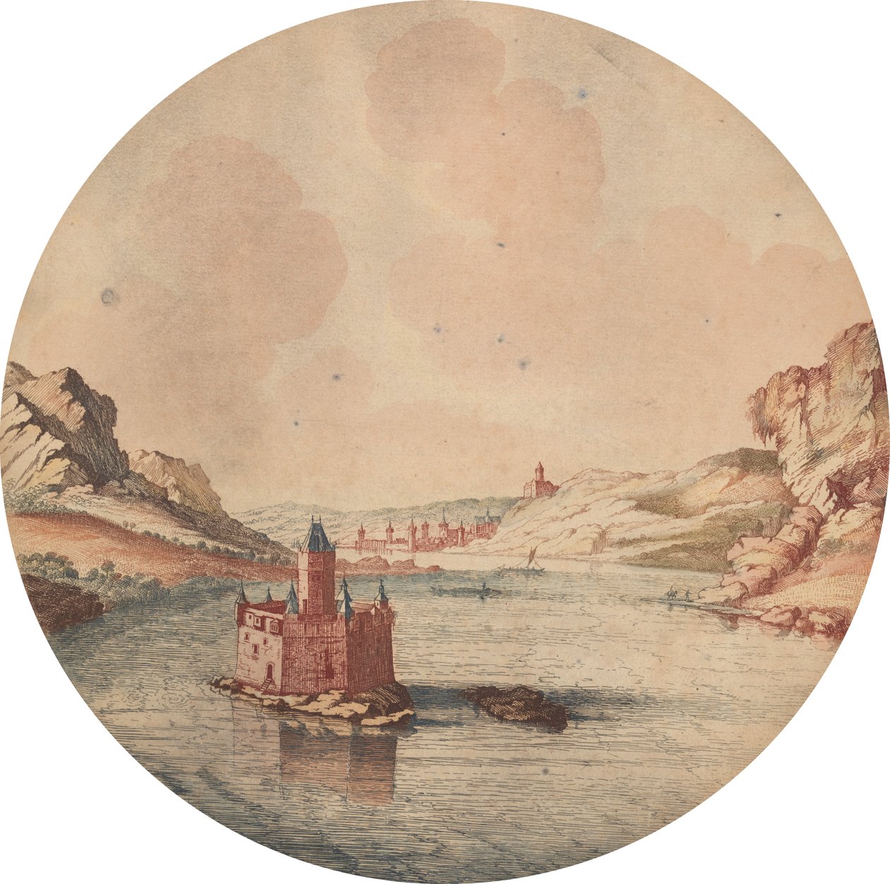 Castelos, Ruínas e Paisagens Marinhas - Gravuras a Seis Cores de Johann Teyler