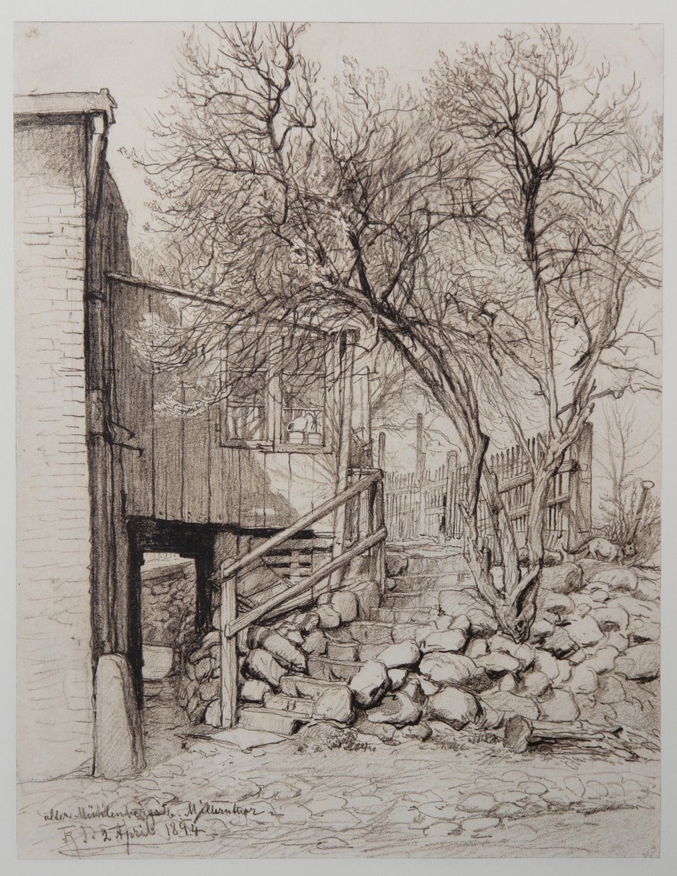Colina do antigo moinho perto de Millernthor de Johann Theobald Riefesell